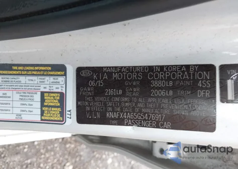2016 Kia Forte Lx from USA, damaged, VIN KNAFX4A65G5476917